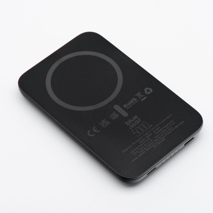 Power bank MagSafe compatible Blue Star W0553 2A 5W 5000 mAh black