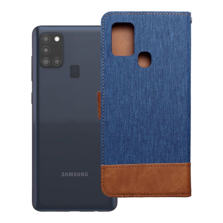 Flip case for Samsung A21s Jeans Book blue