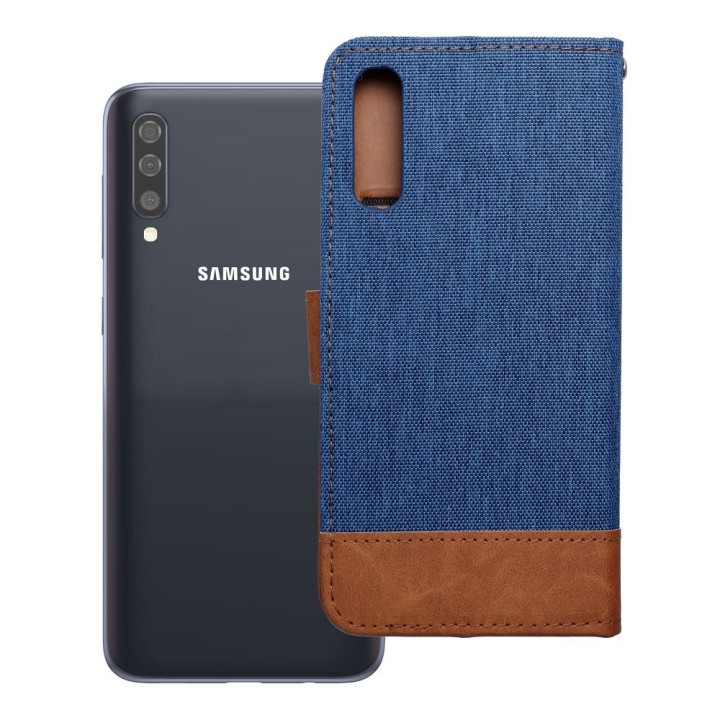 Etui z klapką na Samsung A50 Jeans Book niebieskie
