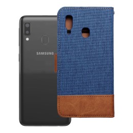 Etui z klapką na Samsung A20e Jeans Book niebieskie