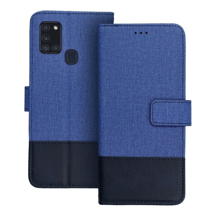 Etui z klapką na Samsung A21s Gomma Book niebieskie