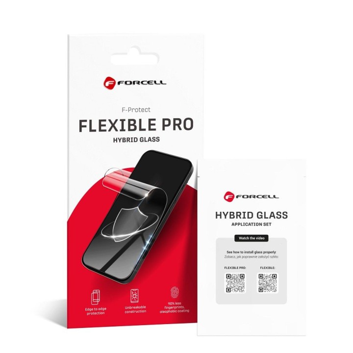Szkło hybrydowe do iPhone 15 PRO MAX Forcell Flexible 5D czarne
