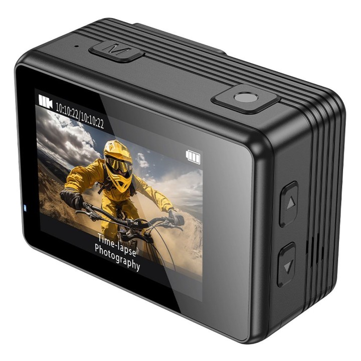 Sports camera Hoco with two displays 1,3" + 2" anti-shake IPS 4K/30fps DV102 black