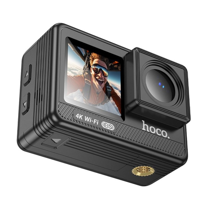 Sports camera Hoco with two displays 1,3" + 2" anti-shake IPS 4K/30fps DV102 black