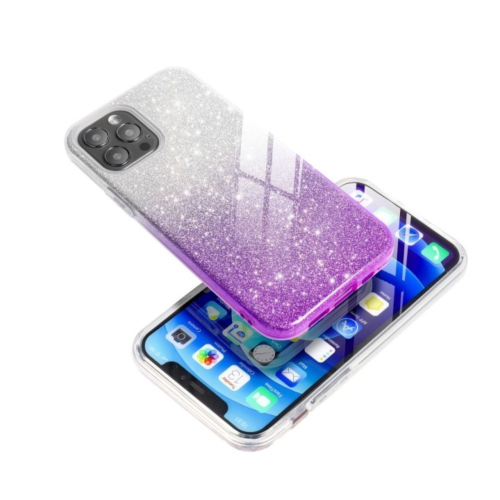 Чехол для iPhone 7 PLUS / 8 PLUS Shining прозрачный фиолетовый