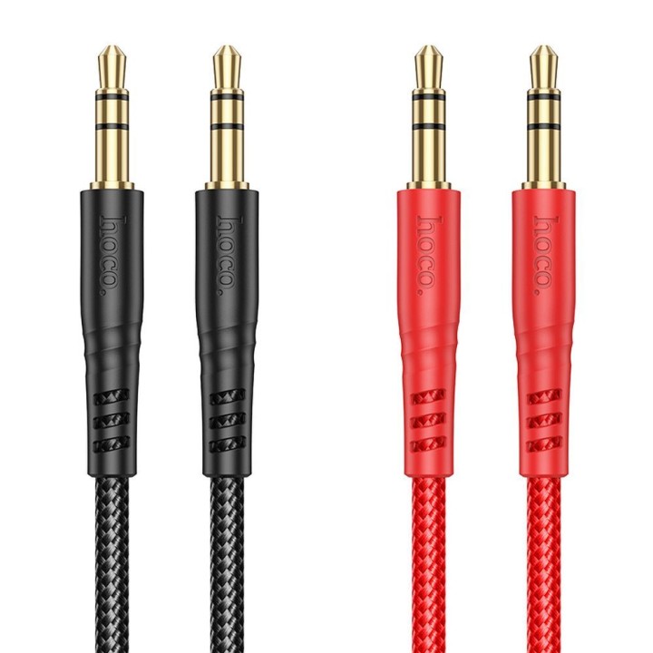 Кабель AUX Jack 3,5 mm для Jack 3,5 mm Hoco 1 m UPA24 чорний