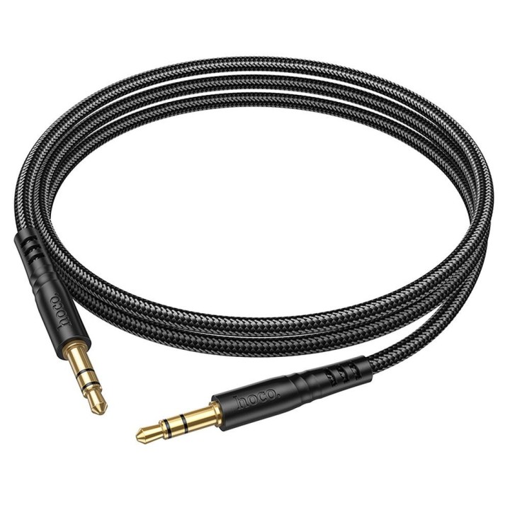 Кабель AUX Jack 3,5 mm для Jack 3,5 mm Hoco 1 m UPA24 чорний