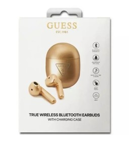 Беспроводные наушники / bluetooth стерео TWS GUESS + gutwst82trd док-станция (треугольник логотип / золотой)