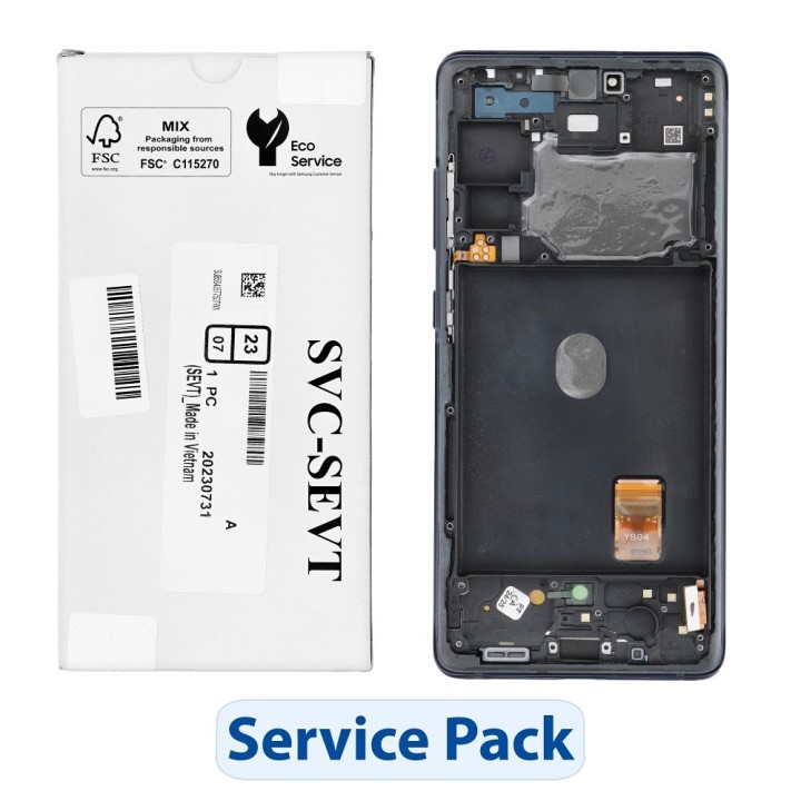ServicePack LCD дисплей SAMSUNG S20 FE 4G 5G GH82-24219A синий