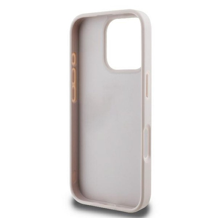 GUESS чохол для IPHONE 16 Pro Max GUHCP16XP4TDPP (PU Leather 4G Triangle Strass) рожевий