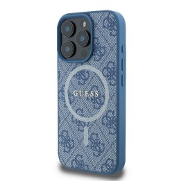 GUESS чохол для IPHONE 16 Pro сумісний з MagSafe GUHMP16LG4GFRB (PU 4G Ring Classic Logo) синій