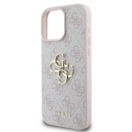 GUESS чехол для IPHONE 16 Pro Max GUHCP16X4GMGPI (4G PU Big Logo) розовый