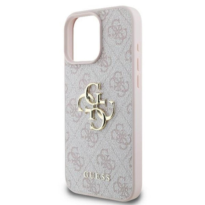 GUESS чехол для IPHONE 16 Pro Max GUHCP16X4GMGPI (4G PU Big Logo) розовый