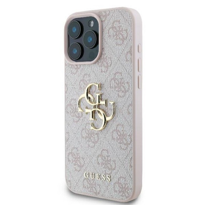 GUESS чохол для IPHONE 16 Pro Max GUHCP16X4GMGPI (4G PU Big Logo) рожевий