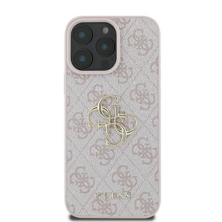GUESS futerał do IPHONE 16 Pro Max GUHCP16X4GMGPI (4G PU Big Logo) różowy