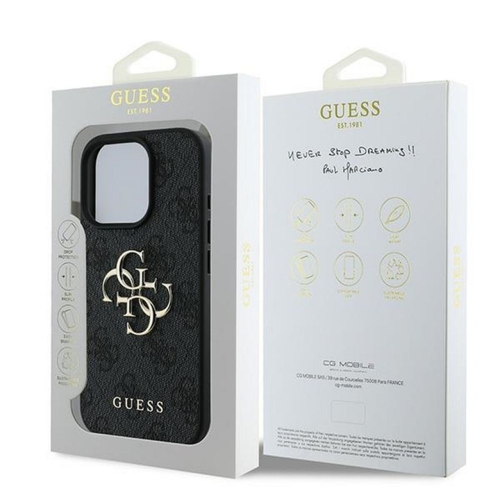 GUESS чохол для IPHONE 16 Pro GUHCP16L4GMGGR (4G PU Big Logo) чорний