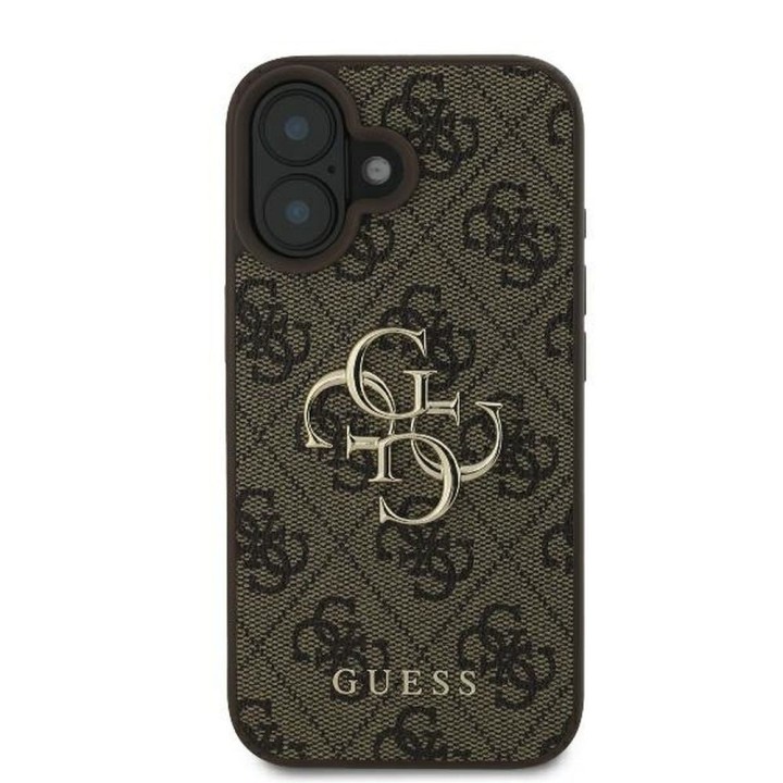 GUESS чохол для IPHONE 16 GUHCP16S4GMGBR (4G PU Big Logo) коричневий