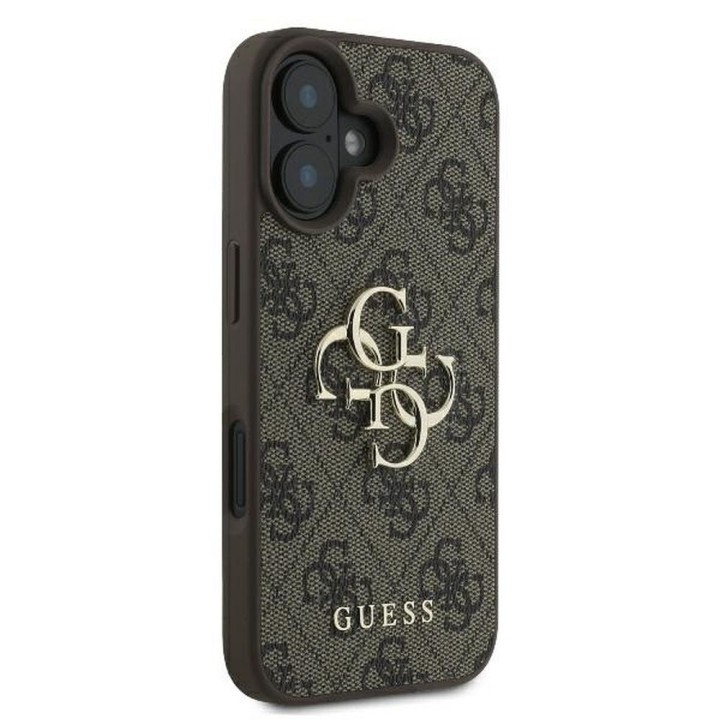 GUESS чехол для IPHONE 16 GUHCP16S4GMGBR (4G PU Big Logo) коричневый