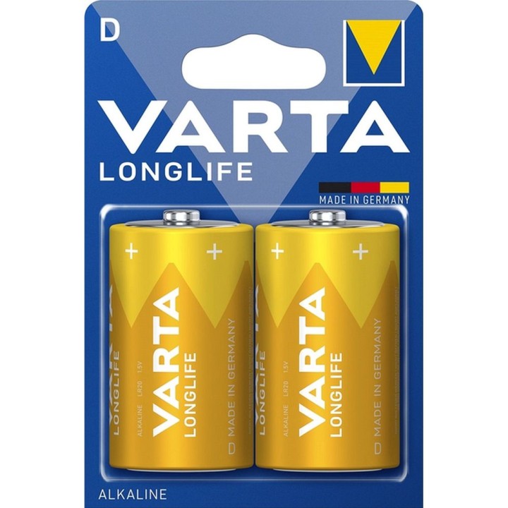 VARTA щелочная батарейка R20 (тип D) Longlife 2 шт