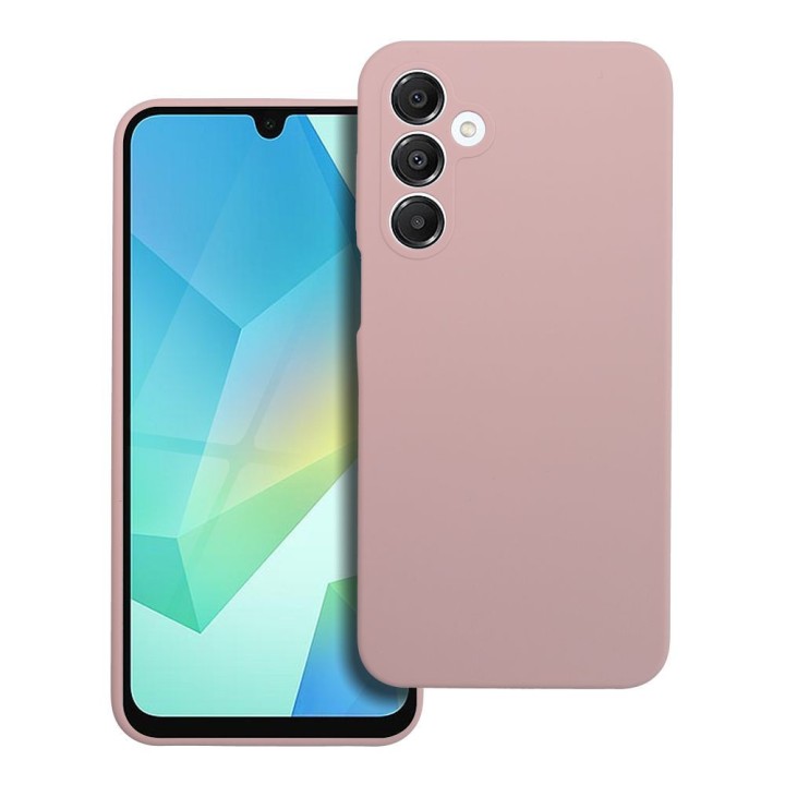 Чехол для Samsung A16 5G / A16 4G Silicone 2mm (camera protection) пудрово-розовый