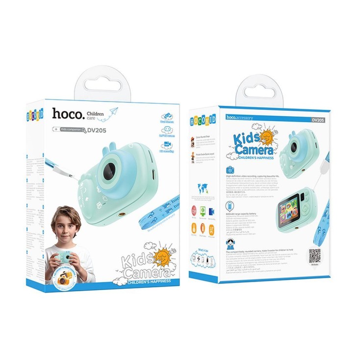 Цифрова камера для дітей з функцією селфі Hoco 1MP 2,0" HD Ready DV205 синя 0INT