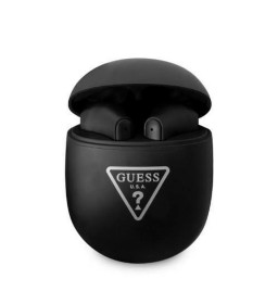 Słuchawki bezprzewodowe / bluetooth Stereo TWS GUESS + stacja dokująca GUTWST82TRK (Triangle Logo / czarny)