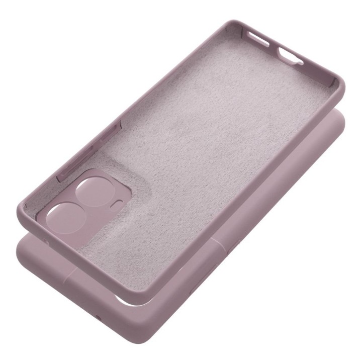 Чохол для Motorola G85 5G Silicone 2mm (camera protection) пудрово-рожевий