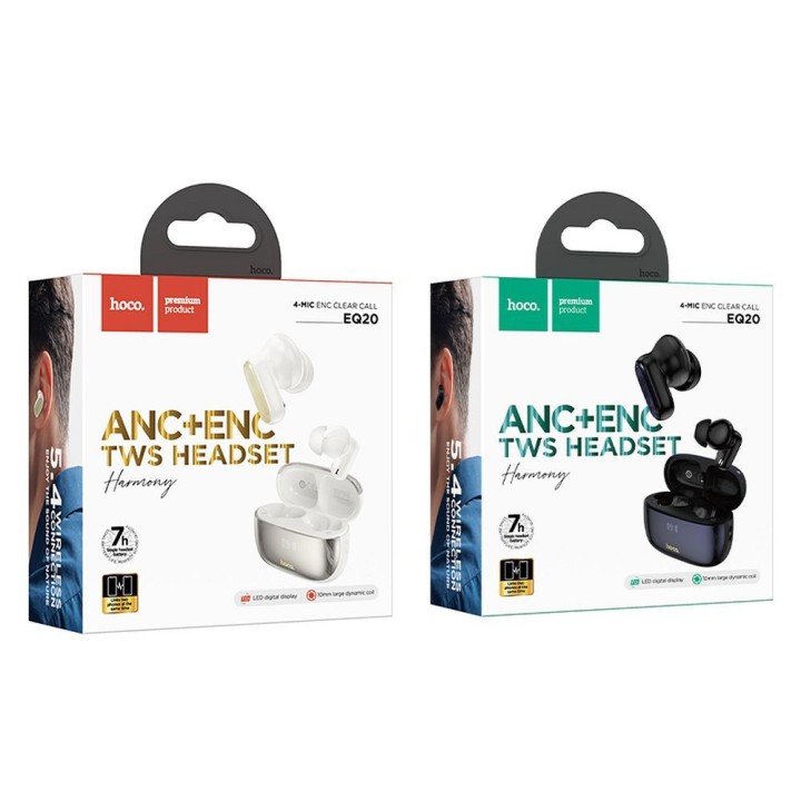 Wireless in-ear headphones Hoco TWS ANC + ENC EQ20 black