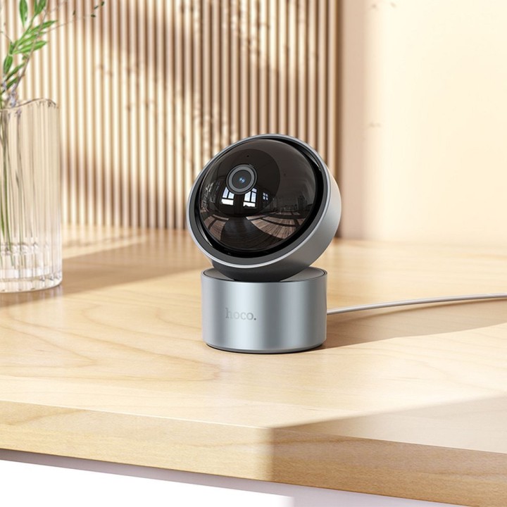 Indoor camera Hoco adjustable on two axes 3MP Full HD D5 silver