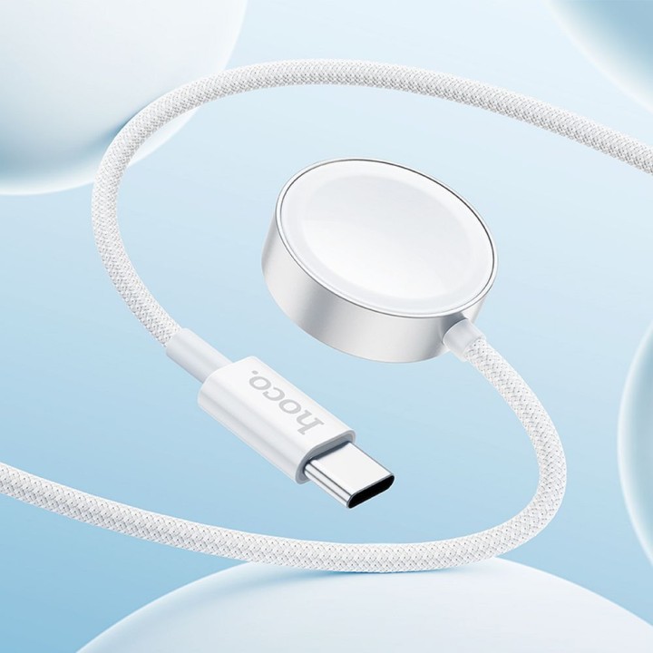 Wireless charger Hoco 2,5W USB C compatible with Apple Watch and Samsung Watch CW59 white