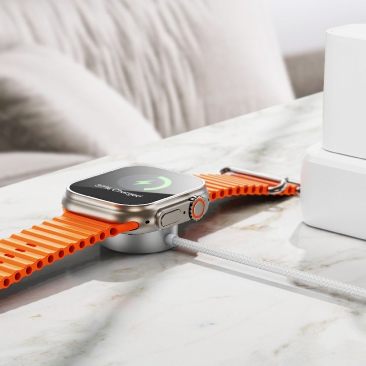 Wireless charger Hoco 2,5W USB C compatible with Apple Watch and Samsung Watch CW59 white