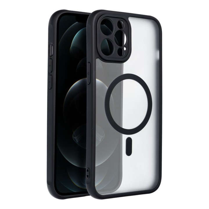 Case for iPhone 12 PRO MAX Full Matte Mag Cover compatible with MagSafe black
