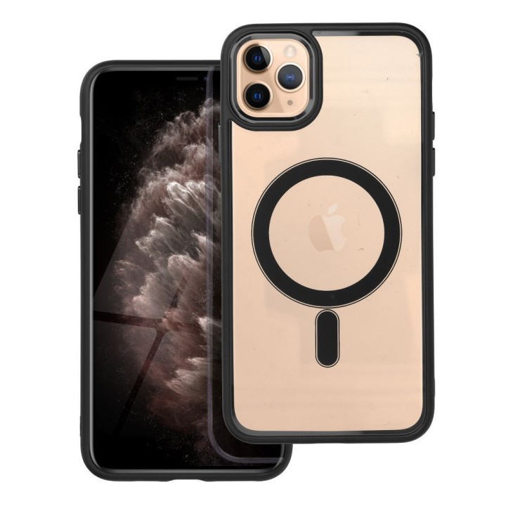 Case for iPhone 11 PRO MAX Color Edge Mag Cover compatible with MagSafe black