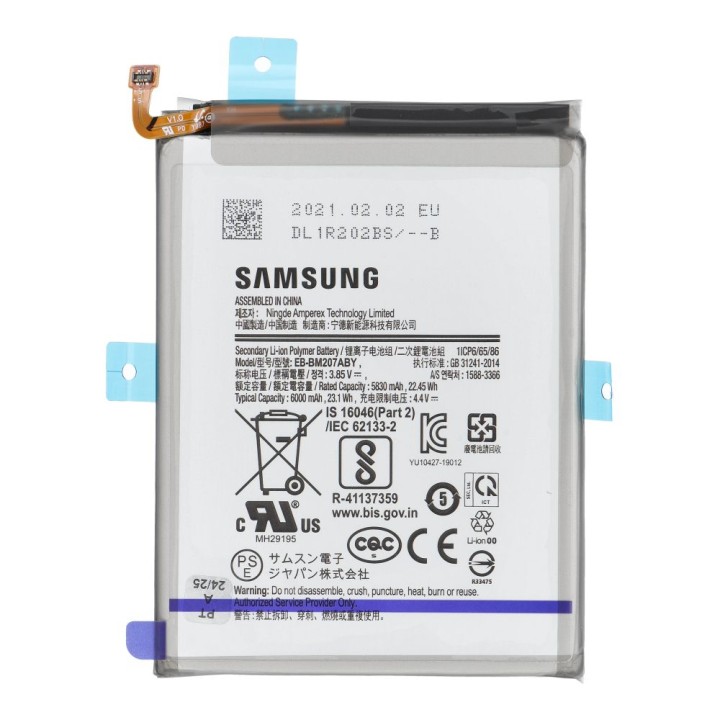 ServicePack battery EB-BM207ABY for SAMSUNG M21 M30 M30S M31 GH82-22406A