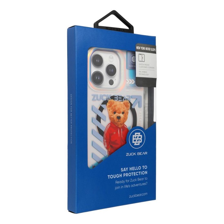 ZUCK BEAR futerał NEW YORK NEVER SLEEPS MAG kompatybilny z MagSafe do IPHONE 15 Pro Max brooklyn baller