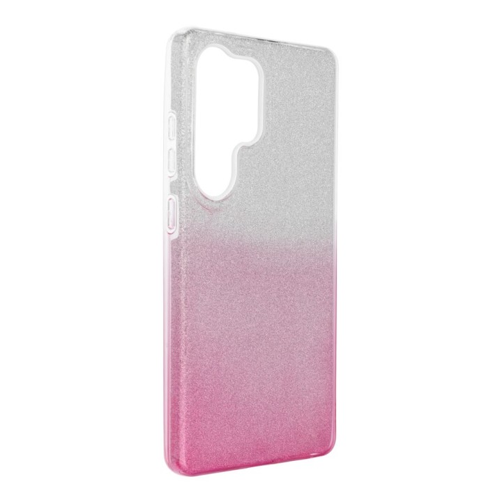 Чехол для Samsung S25 ULTRA Shining прозрачный розовый