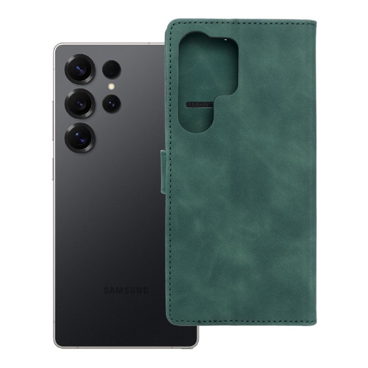 Чехол с клапаном для Samsung S25 ULTRA Tender Book зеленый