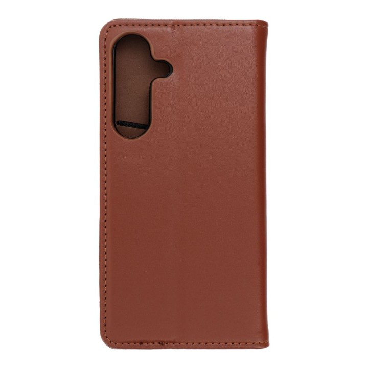 Etui z klapką na Samsung S25 Smart Pro Book skórzane brązowe