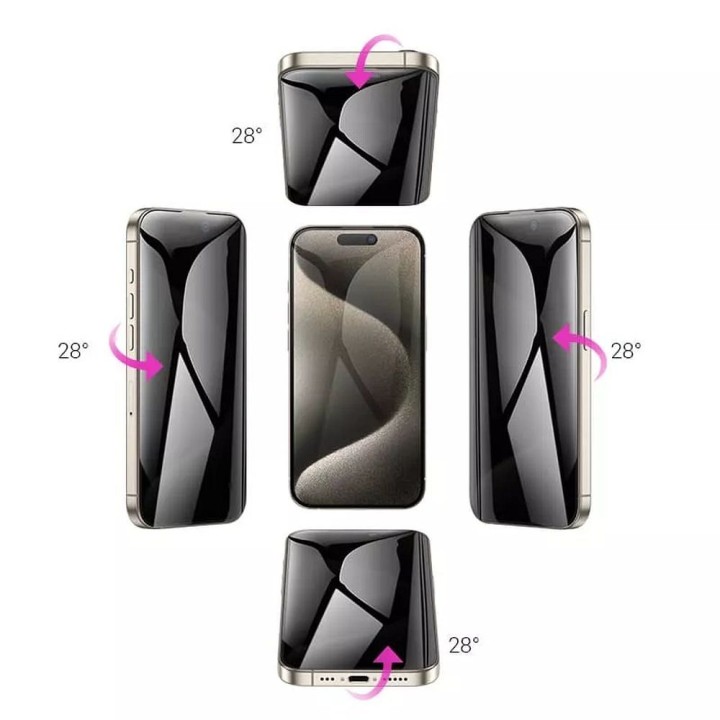Szkło hartowane do iPhone 15 360-degree privacy Hoco