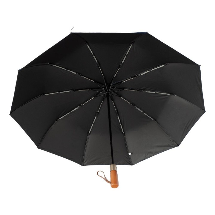 Automatyczny składany parasol z drewnianą rączką 10-ramienny XXL 115 cm różowy