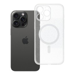 Чехол для iPhone 15 PRO MAX Clear Mag Cover - Glitter (Str / Camera Protection) совместимый с MagSafe прозрачный glitter