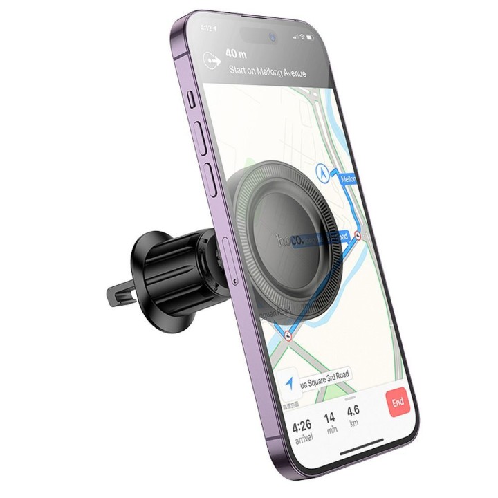 Magnetic car phone holder MagSafe compatible Hoco for the air vent H56 black