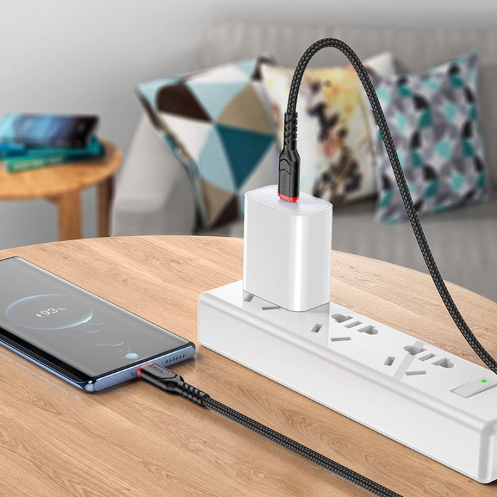 Кабель USB-C – USB-C Hoco 3A 60W 3 m X59 чорний