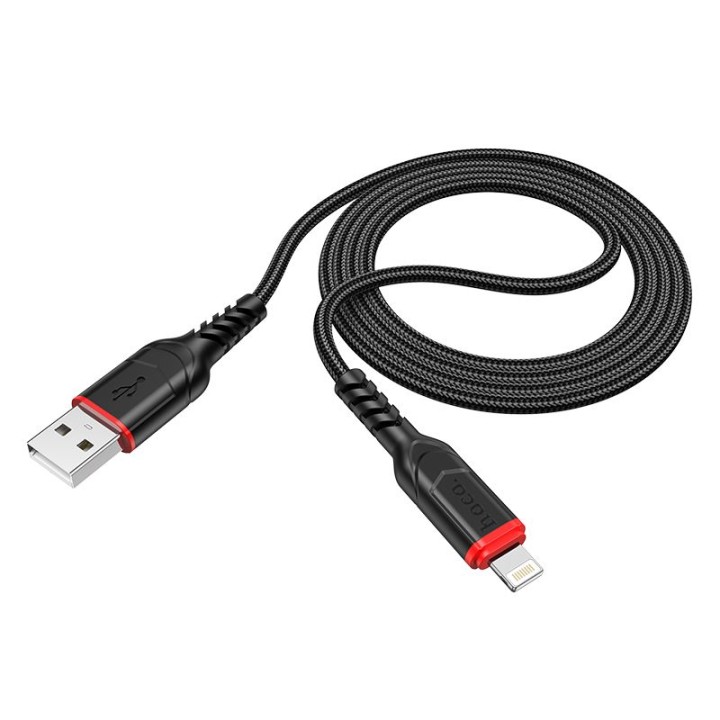 Кабель USB-A – Lightning Hoco 2,4A 3 m X59 чорний