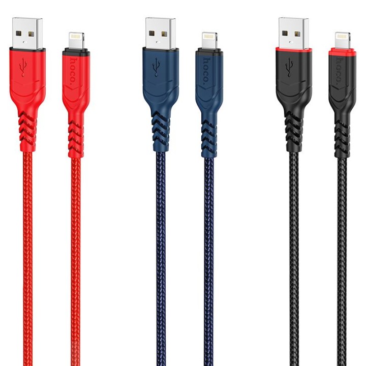 Кабель USB-A – Lightning Hoco 2,4A 3 m X59 черный