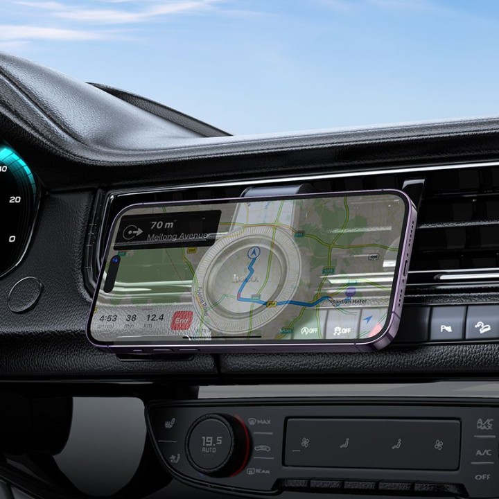 Magnetic car phone holder MagSafe compatible Hoco for the air vent H59 black