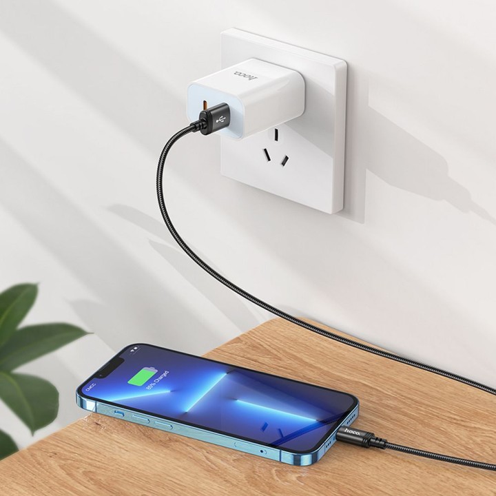 Кабель USB-A – Lightning Hoco 2,4A 1 m X89 чорний