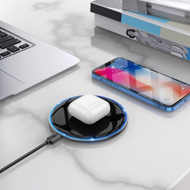 Wireless charger Hoco 2A 15W with backlight CW6 PRO black