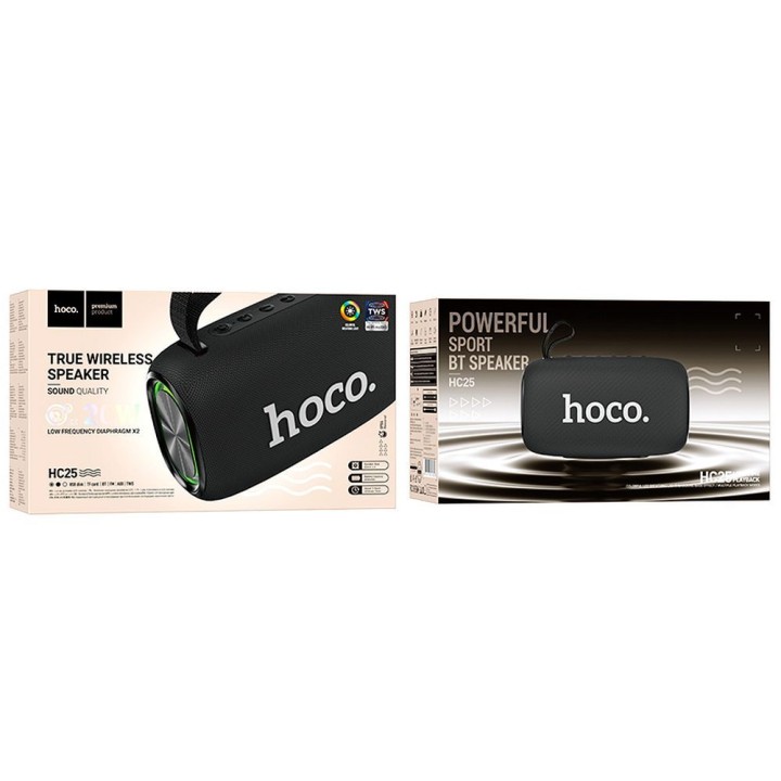 Бездротова колонка 2 x 10W 3h Hoco HC25 чорна