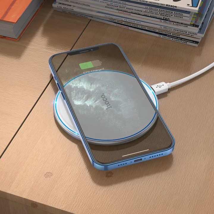 Wireless charger Hoco 2A 15W with backlight CW6 PRO white